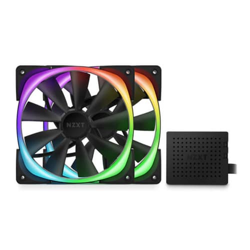 Nzxt Aer RGB 2 Black 140mm Cabinet Fan Kit (Twin Pack)